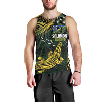 Solomon Islands Men Tank Top 677 Proud Crocodile Melanesian Pattern - Polynesian Pride