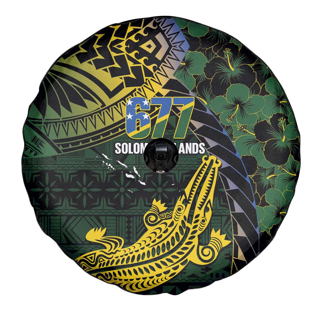 Solomon Islands Spare Tire Cover 677 Proud Crocodile Melanesian Pattern - Polynesian Pride