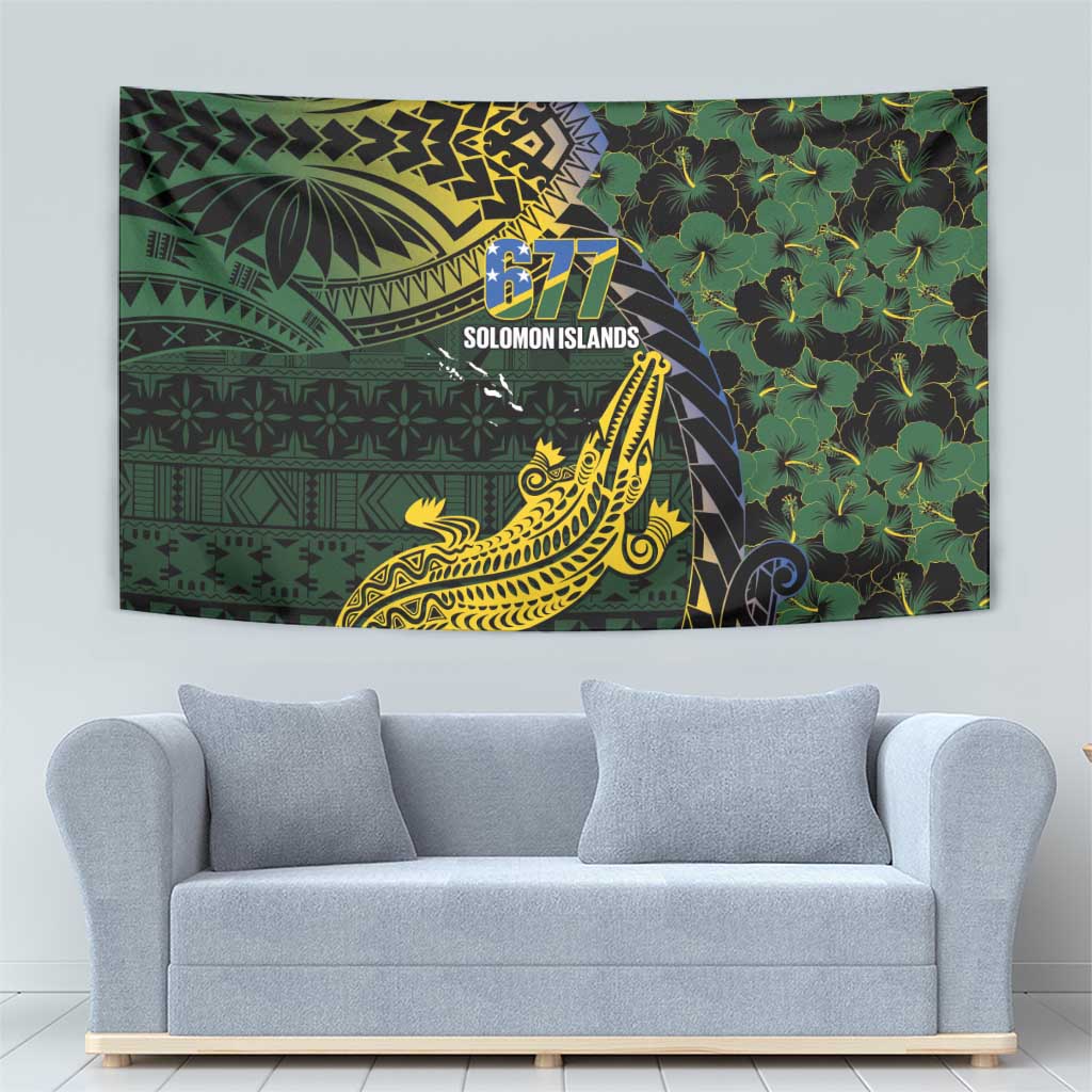 Solomon Islands Tapestry 677 Proud Crocodile Melanesian Pattern - Polynesian Pride