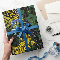 Solomon Islands Wrapping Paper 677 Proud Crocodile Melanesian Pattern - Polynesian Pride