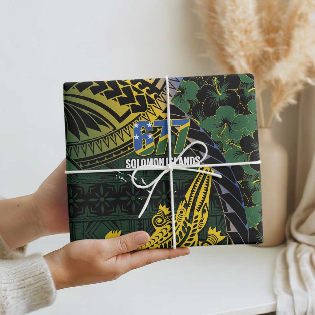 Solomon Islands Wrapping Paper 677 Proud Crocodile Melanesian Pattern - Polynesian Pride