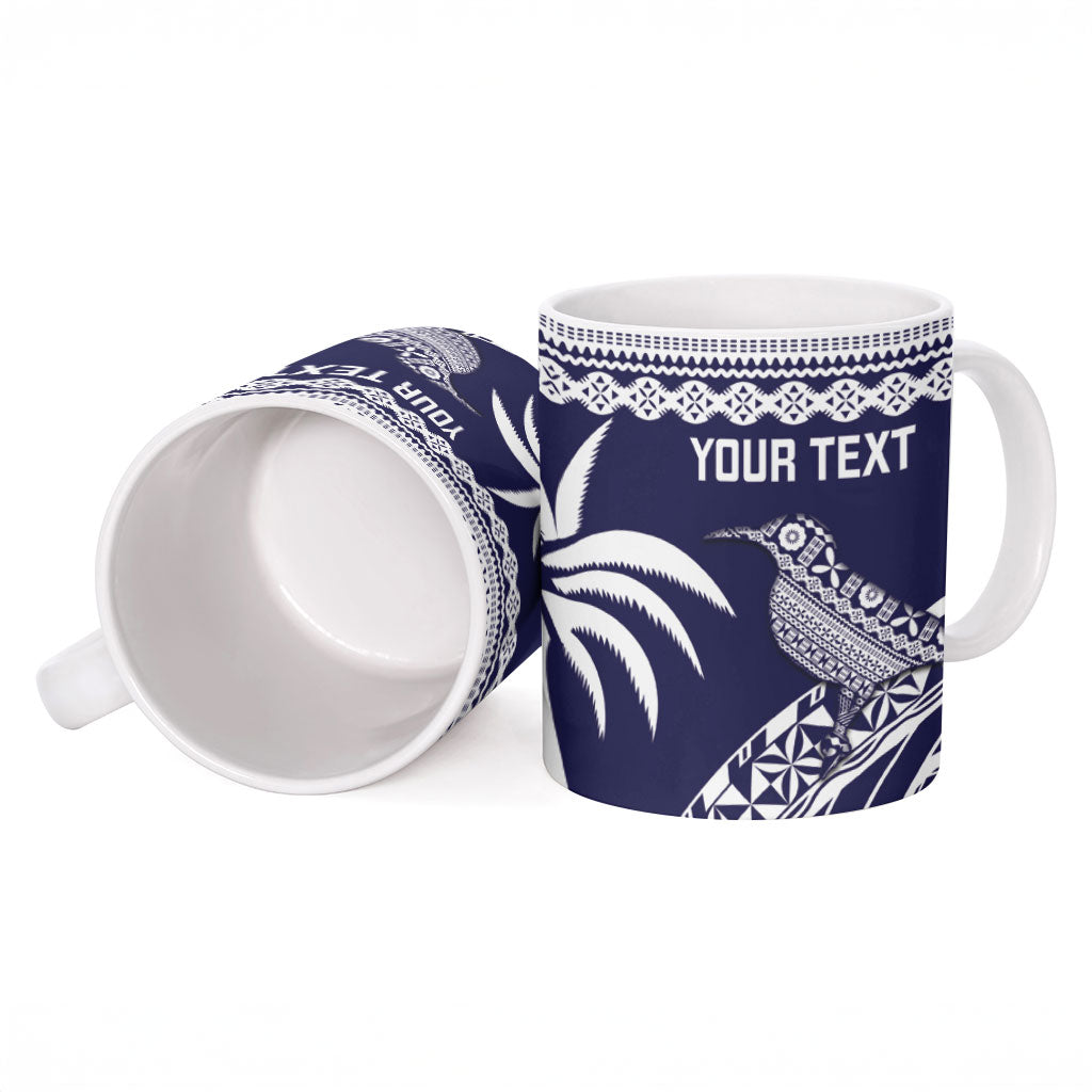 Nadi Fiji 2026 Rugby Custom Ceramic Mug Kikau Fijian Tapa Pattern LT14 - Polynesian Pride