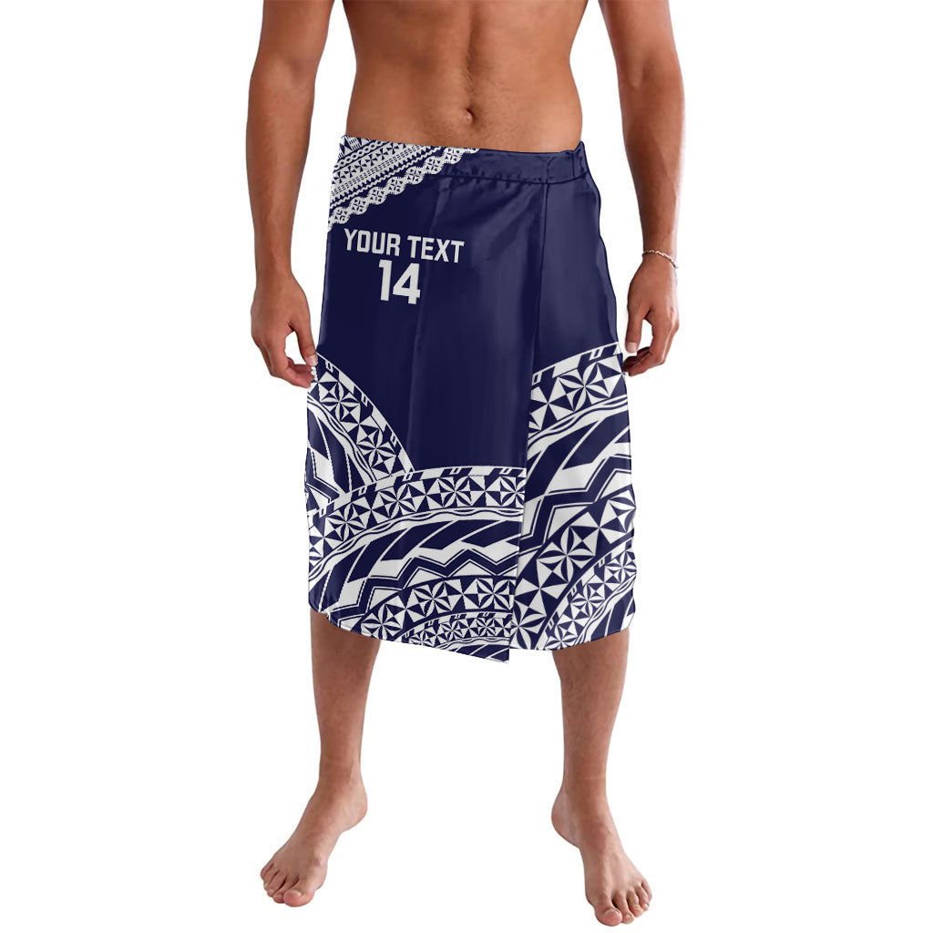 Nadi Fiji 2026 Rugby Custom Lavalava Kikau Fijian Tapa Pattern LT14 Navy Blue - Polynesian Pride