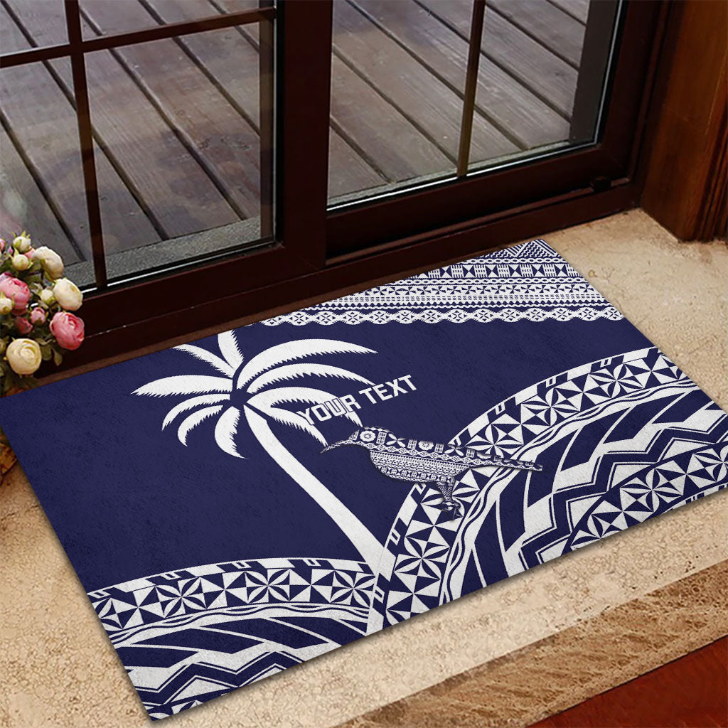 Nadi Fiji 2026 Rugby Custom Rubber Doormat Kikau Fijian Tapa Pattern LT14 - Polynesian Pride