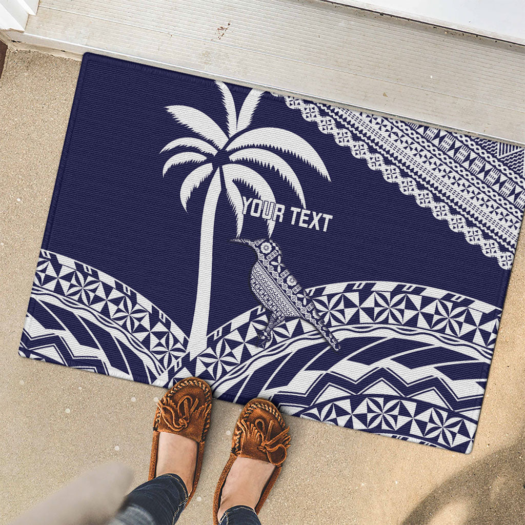 Nadi Fiji 2026 Rugby Custom Rubber Doormat Kikau Fijian Tapa Pattern LT14 - Polynesian Pride