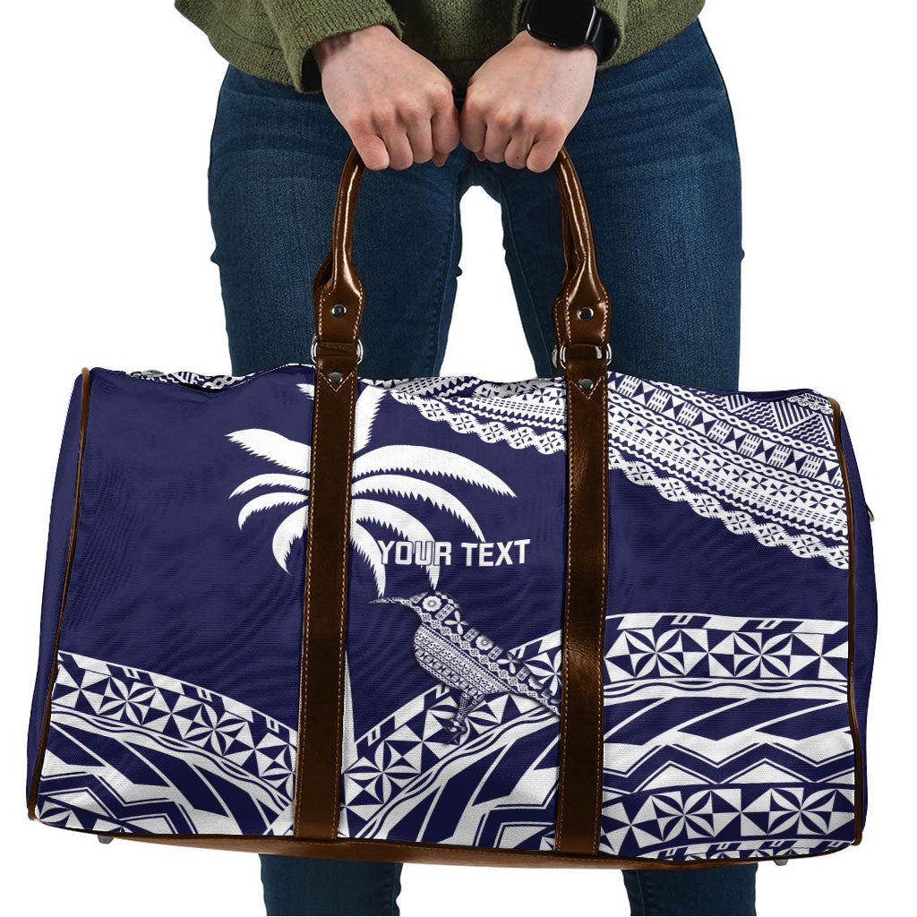 Nadi Fiji 2026 Rugby Custom Travel Bag Kikau Fijian Tapa Pattern LT14 Navy Blue - Polynesian Pride