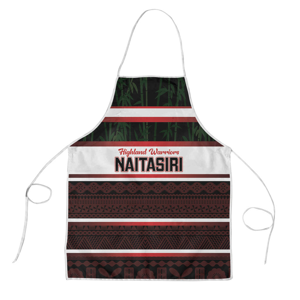 Naitasiri Fiji 2026 Rugby Apron Highland Warriors Fijian Tapa Pattern LT14 Black - Polynesian Pride