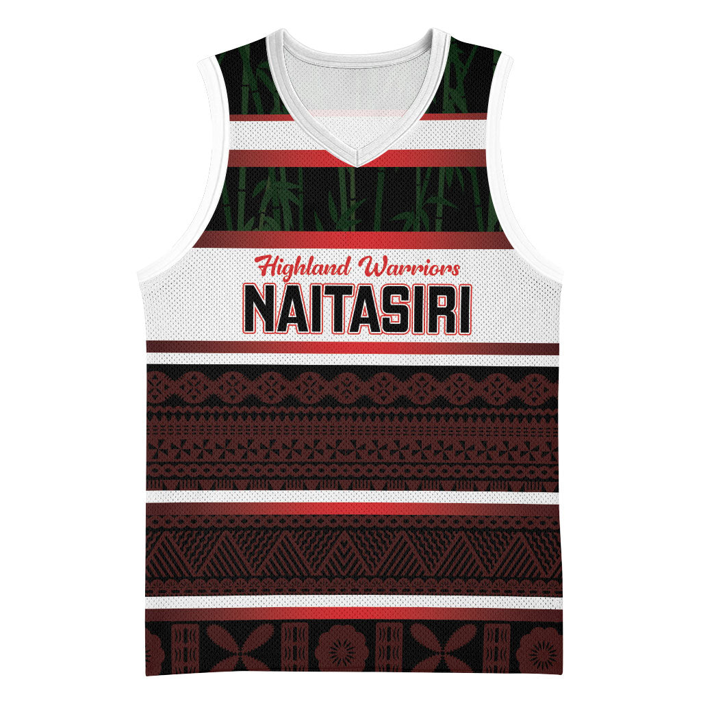 Naitasiri Fiji 2026 Rugby Custom Basketball Jersey Highland Warriors Fijian Tapa Pattern LT14 Unisex Black - Polynesian Pride