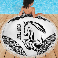 Nadroga Fiji 2026 Rugby Custom Beach Blanket Stallion Fijian Tapa Pattern LT14 - Polynesian Pride