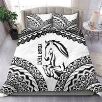 Nadroga Fiji 2026 Rugby Custom Bedding Set Stallion Fijian Tapa Pattern LT14 - Polynesian Pride