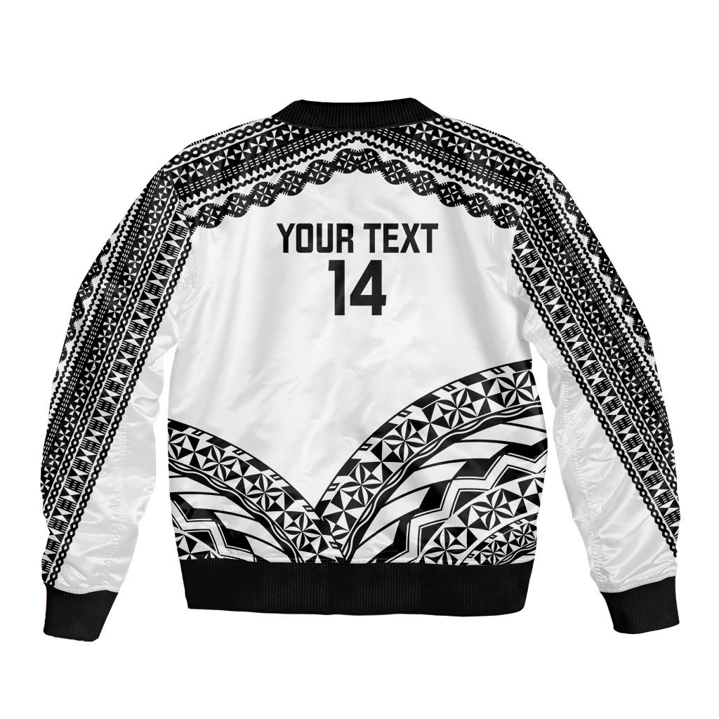 Nadroga Fiji 2026 Rugby Custom Bomber Jacket Stallion Fijian Tapa Pattern LT14 - Polynesian Pride