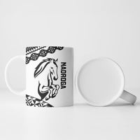Nadroga Fiji 2026 Rugby Custom Ceramic Mug Stallion Fijian Tapa Pattern LT14 - Polynesian Pride