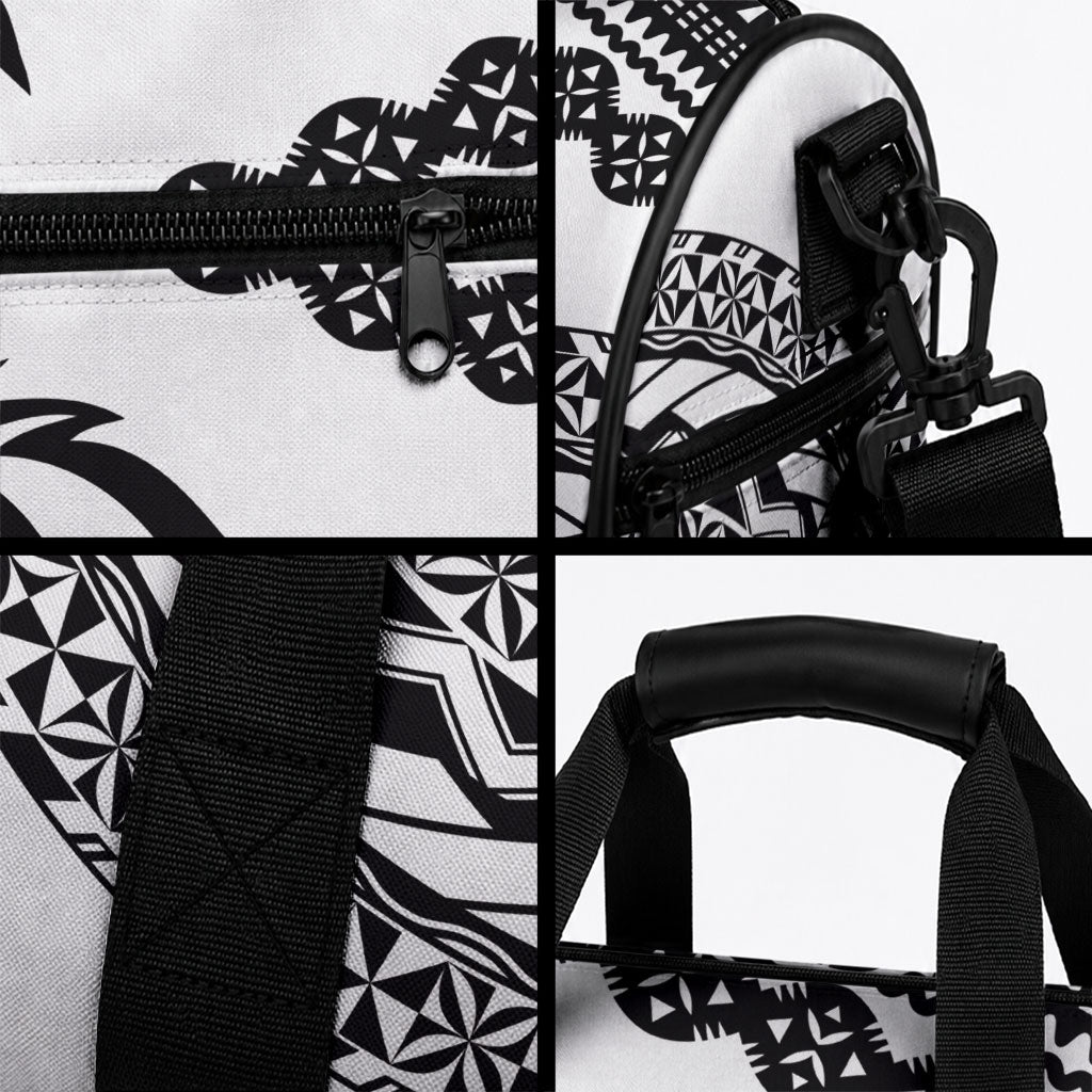 Nadroga Fiji 2026 Rugby Custom Duffle Bag Stallion Fijian Tapa Pattern LT14 - Polynesian Pride