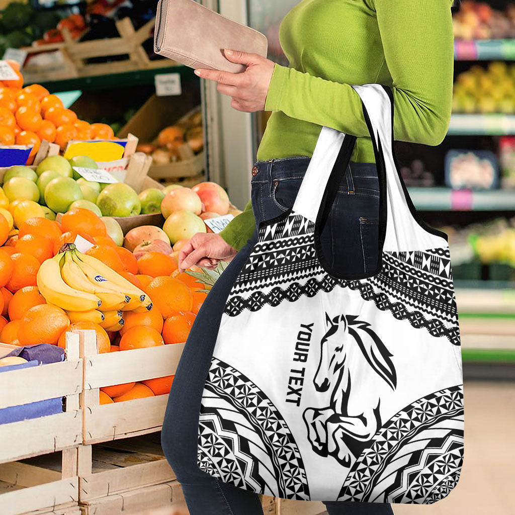 Nadroga Fiji 2026 Rugby Custom Grocery Bag Stallion Fijian Tapa Pattern LT14 - Polynesian Pride