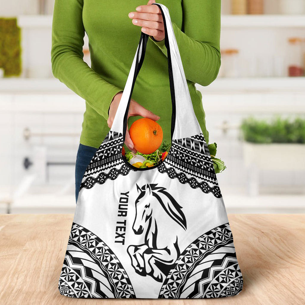 Nadroga Fiji 2026 Rugby Custom Grocery Bag Stallion Fijian Tapa Pattern LT14 - Polynesian Pride