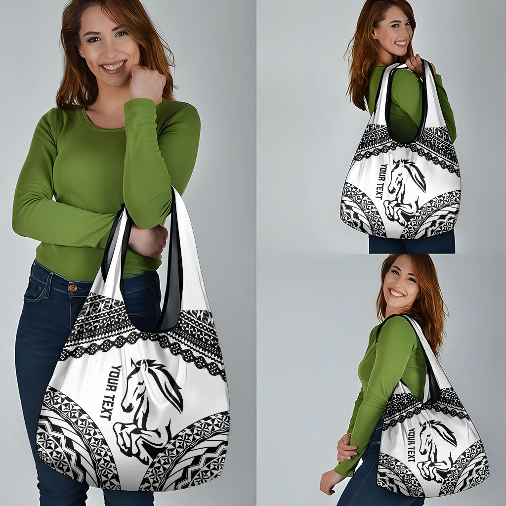 Nadroga Fiji 2026 Rugby Custom Grocery Bag Stallion Fijian Tapa Pattern LT14 - Polynesian Pride