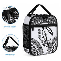 Nadroga Fiji 2026 Rugby Custom Lunch Bag Stallion Fijian Tapa Pattern LT14 - Polynesian Pride