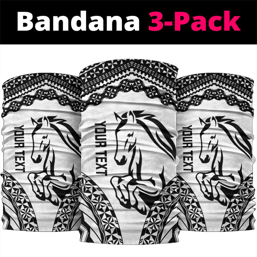 Nadroga Fiji 2026 Rugby Custom Neck Gaiter Stallion Fijian Tapa Pattern LT14 package One Size: 25*50cm White - Polynesian Pride