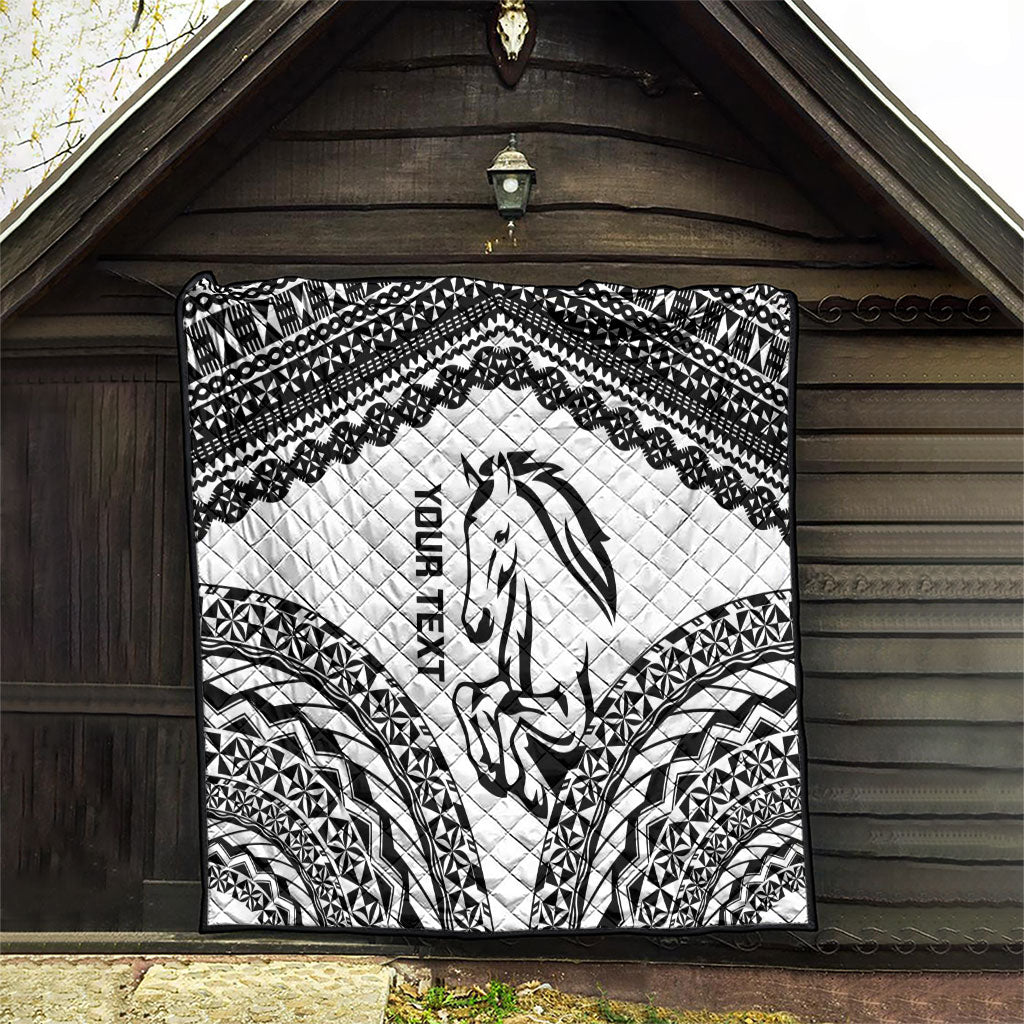 Nadroga Fiji 2026 Rugby Custom Quilt Stallion Fijian Tapa Pattern LT14 - Polynesian Pride