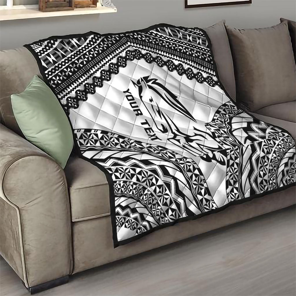 Nadroga Fiji 2026 Rugby Custom Quilt Stallion Fijian Tapa Pattern LT14 - Polynesian Pride