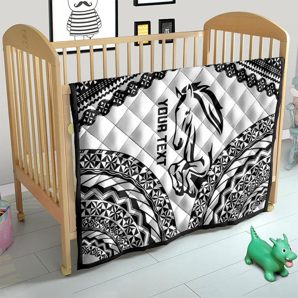 Nadroga Fiji 2026 Rugby Custom Quilt Stallion Fijian Tapa Pattern LT14 - Polynesian Pride
