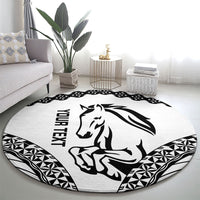 Nadroga Fiji 2026 Rugby Custom Round Carpet Stallion Fijian Tapa Pattern LT14 - Polynesian Pride