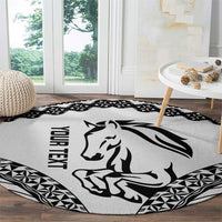 Nadroga Fiji 2026 Rugby Custom Round Carpet Stallion Fijian Tapa Pattern LT14 - Polynesian Pride