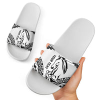 Nadroga Fiji 2026 Rugby Custom Slide Sandals Stallion Fijian Tapa Pattern LT14 - Polynesian Pride