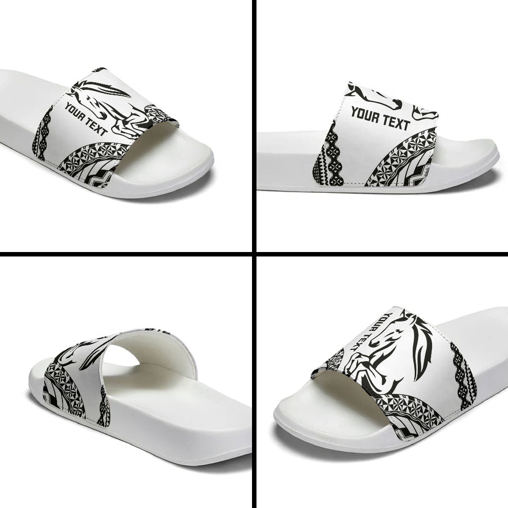 Nadroga Fiji 2026 Rugby Custom Slide Sandals Stallion Fijian Tapa Pattern LT14 - Polynesian Pride