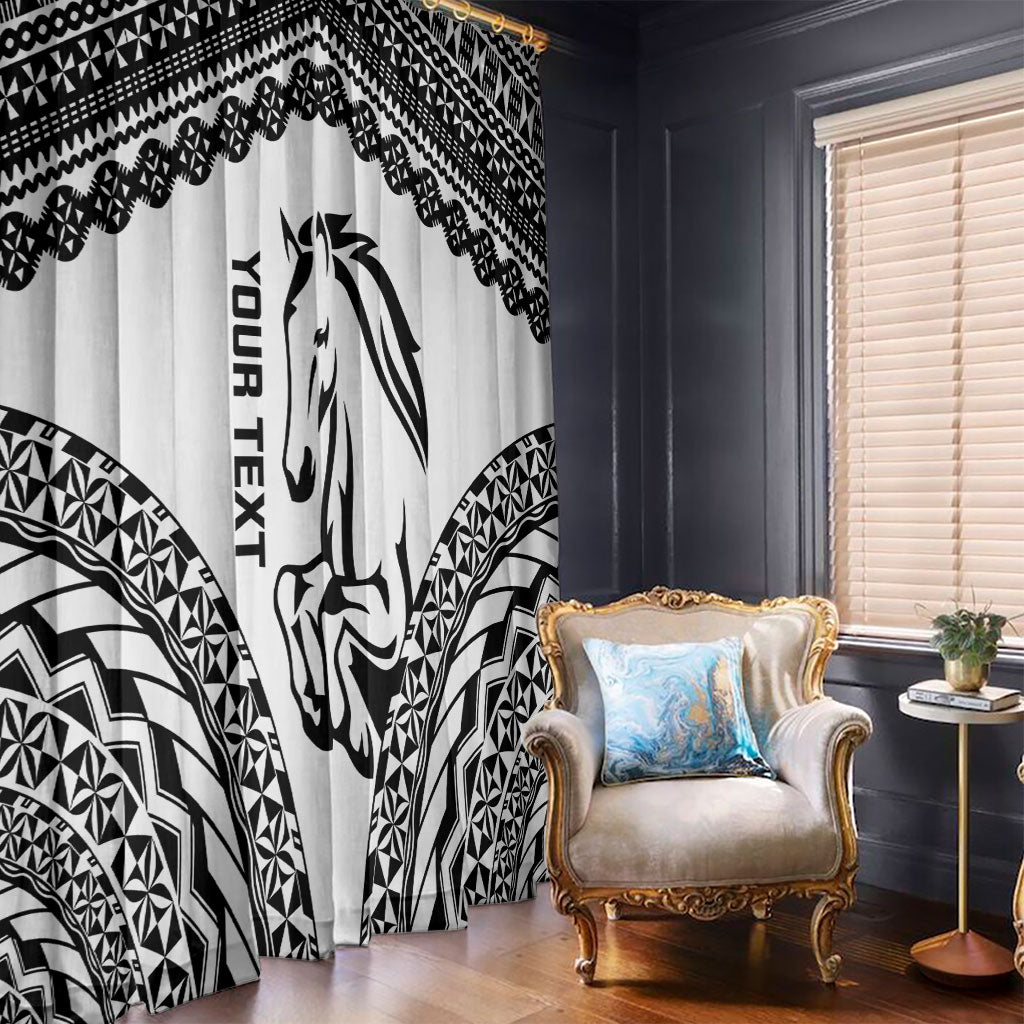 Nadroga Fiji 2026 Rugby Custom Window Curtain Stallion Fijian Tapa Pattern LT14 - Polynesian Pride