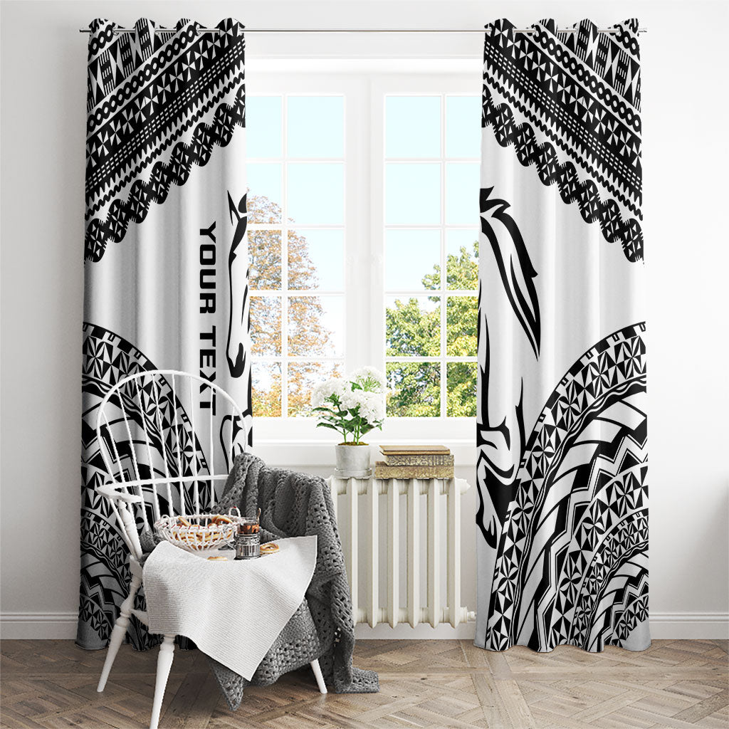 Nadroga Fiji 2026 Rugby Custom Window Curtain Stallion Fijian Tapa Pattern LT14 - Polynesian Pride