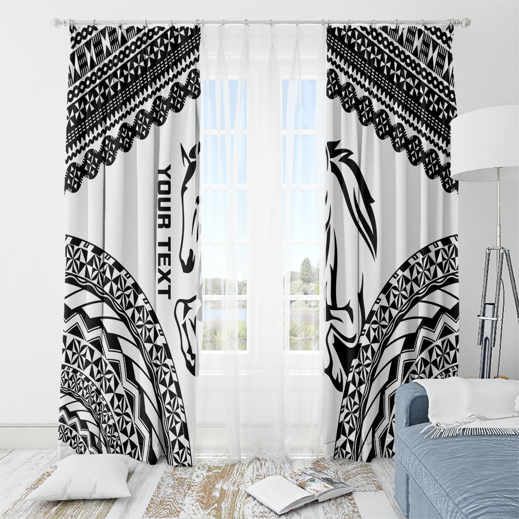 Nadroga Fiji 2026 Rugby Custom Window Curtain Stallion Fijian Tapa Pattern LT14 - Polynesian Pride