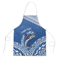 Yasawa Fiji 2026 Rugby Custom Apron Marlin Fijian Tapa Pattern LT14 Blue - Polynesian Pride