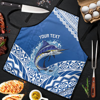 Yasawa Fiji 2026 Rugby Custom Apron Marlin Fijian Tapa Pattern LT14 Blue - Polynesian Pride