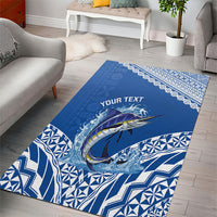 Yasawa Fiji 2026 Rugby Custom Area Rug Marlin Fijian Tapa Pattern LT14 - Polynesian Pride