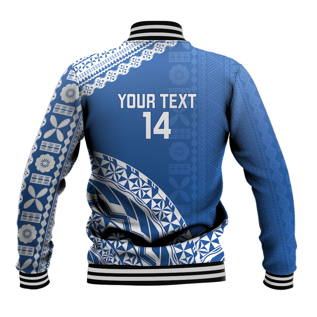 Yasawa Fiji 2026 Rugby Custom Baseball Jacket Marlin Fijian Tapa Pattern LT14 - Polynesian Pride