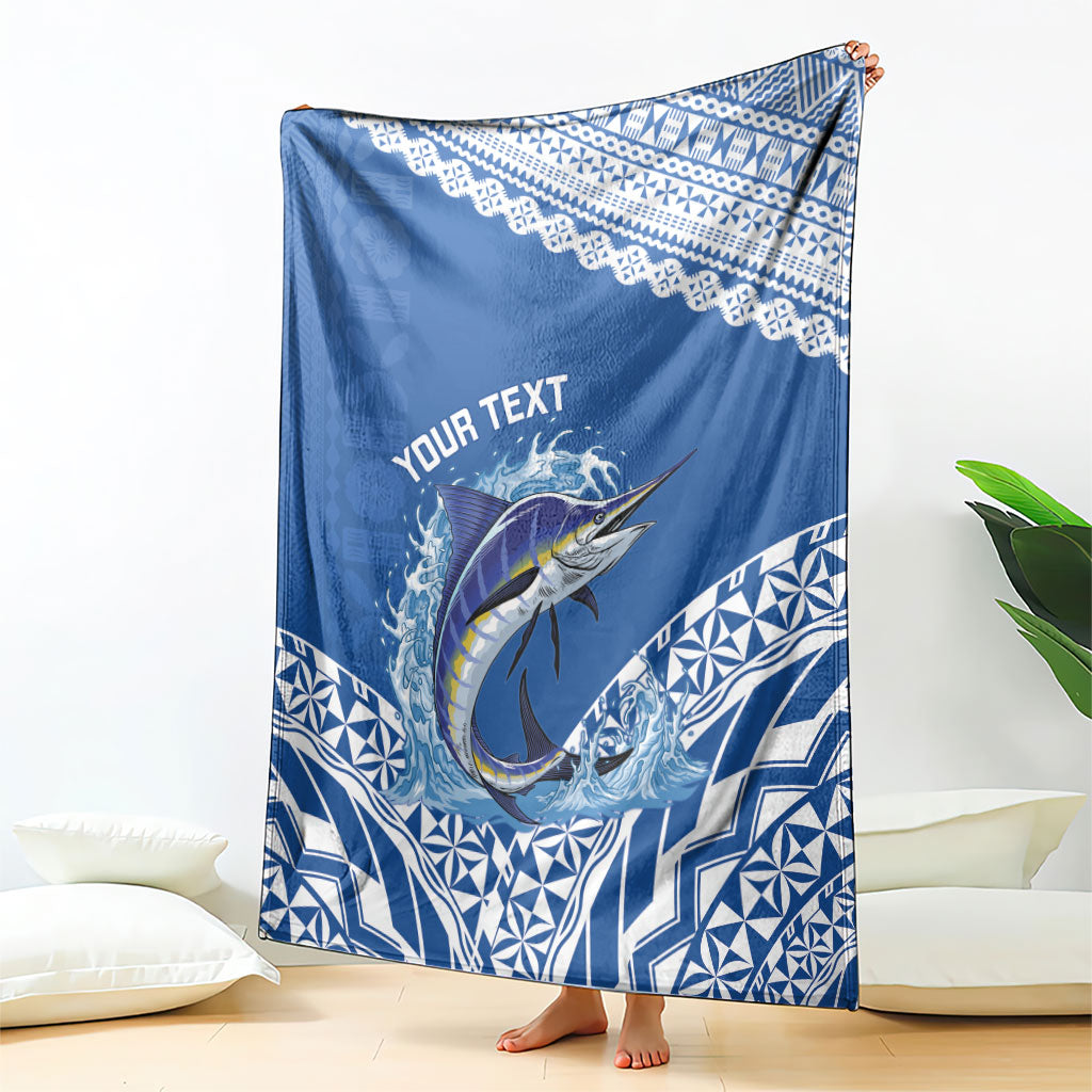 Yasawa Fiji 2026 Rugby Custom Blanket Marlin Fijian Tapa Pattern LT14 - Polynesian Pride