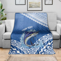 Yasawa Fiji 2026 Rugby Custom Blanket Marlin Fijian Tapa Pattern LT14 - Polynesian Pride
