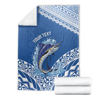 Yasawa Fiji 2026 Rugby Custom Blanket Marlin Fijian Tapa Pattern LT14 - Polynesian Pride