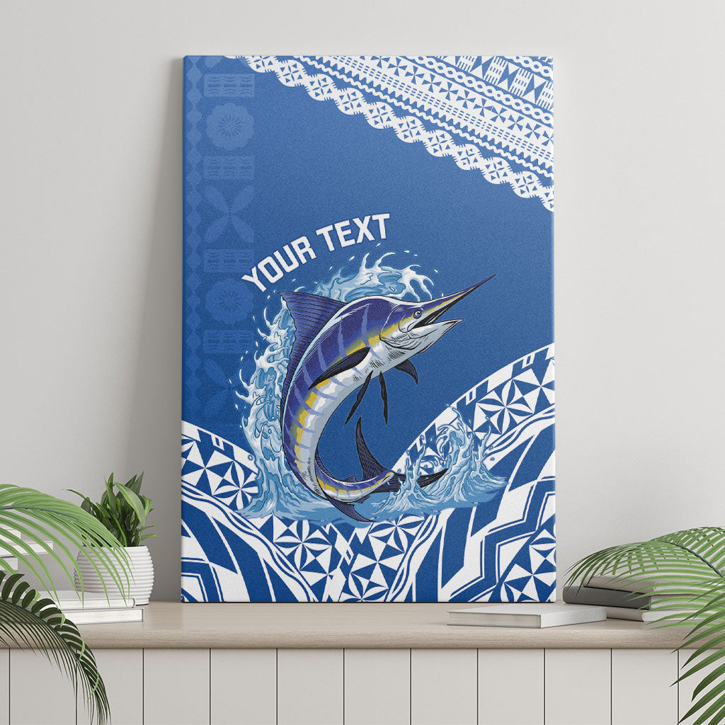 Yasawa Fiji 2026 Rugby Custom Canvas Wall Art Marlin Fijian Tapa Pattern LT14 - Polynesian Pride