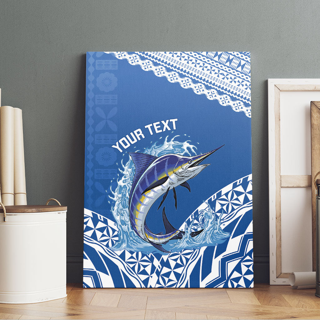 Yasawa Fiji 2026 Rugby Custom Canvas Wall Art Marlin Fijian Tapa Pattern LT14 - Polynesian Pride