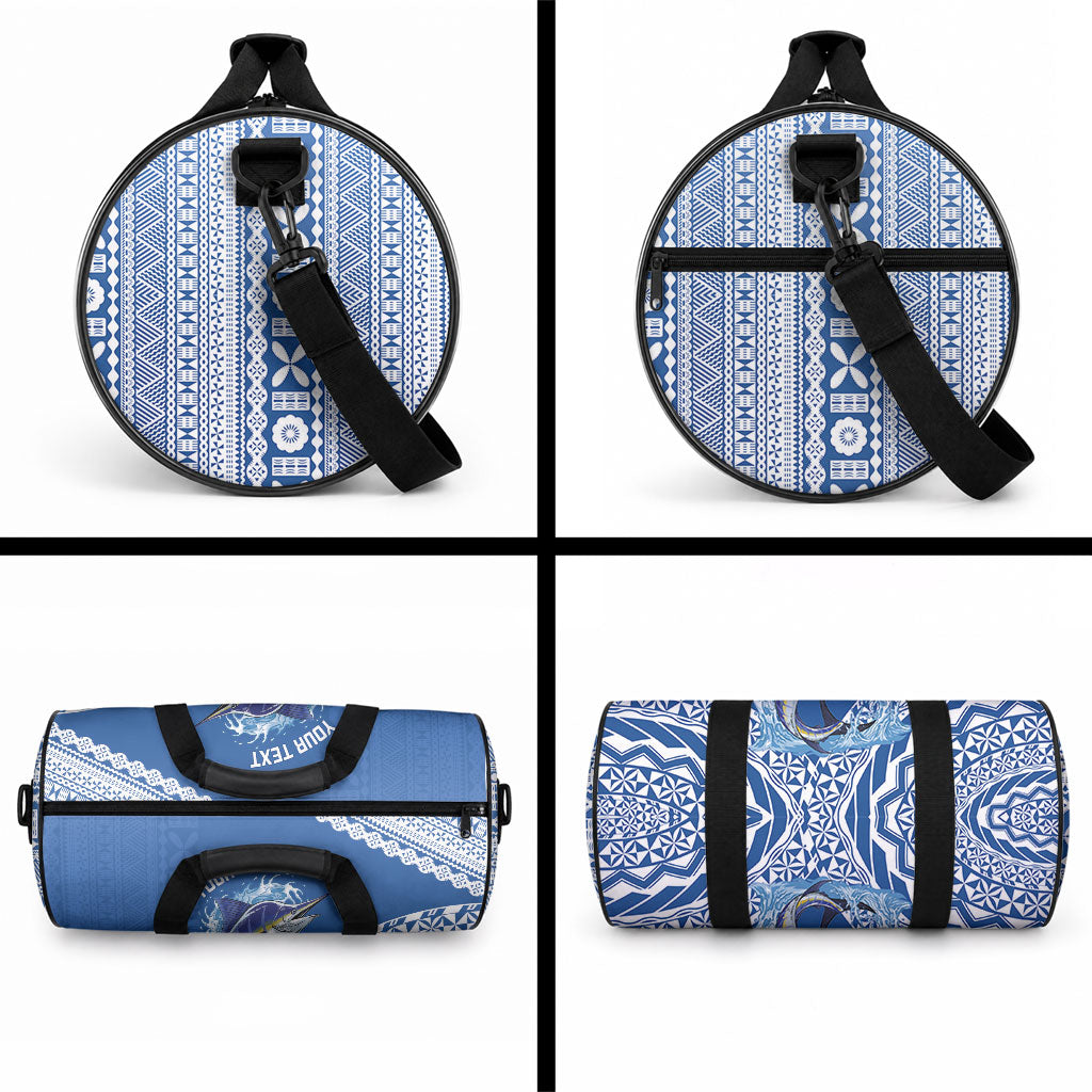 Yasawa Fiji 2026 Rugby Custom Duffle Bag Marlin Fijian Tapa Pattern LT14 - Polynesian Pride