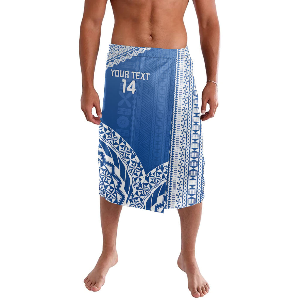 Yasawa Fiji 2026 Rugby Custom Lavalava Marlin Fijian Tapa Pattern LT14 Blue - Polynesian Pride