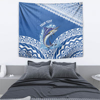 Yasawa Fiji 2026 Rugby Custom Tapestry Marlin Fijian Tapa Pattern LT14 - Polynesian Pride