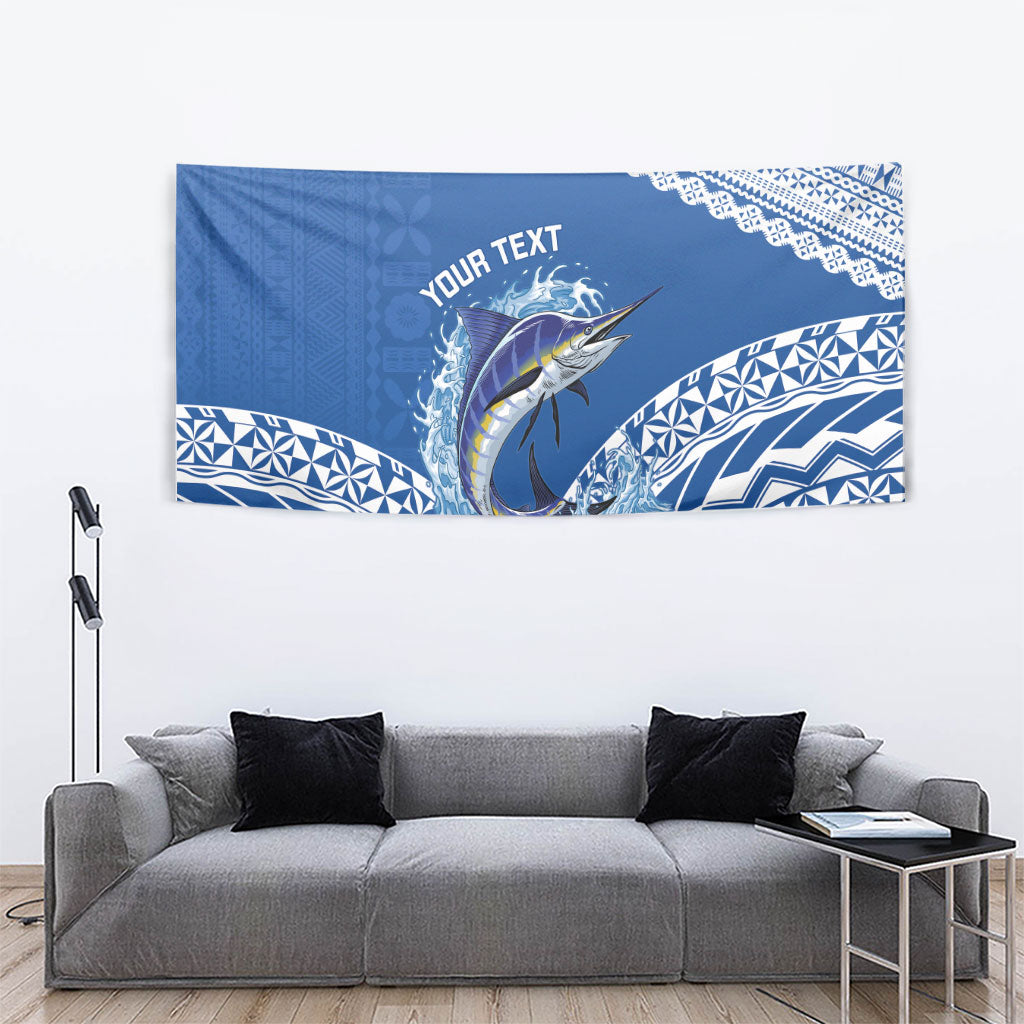 Yasawa Fiji 2026 Rugby Custom Tapestry Marlin Fijian Tapa Pattern LT14 - Polynesian Pride