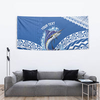 Yasawa Fiji 2026 Rugby Custom Tapestry Marlin Fijian Tapa Pattern LT14 - Polynesian Pride
