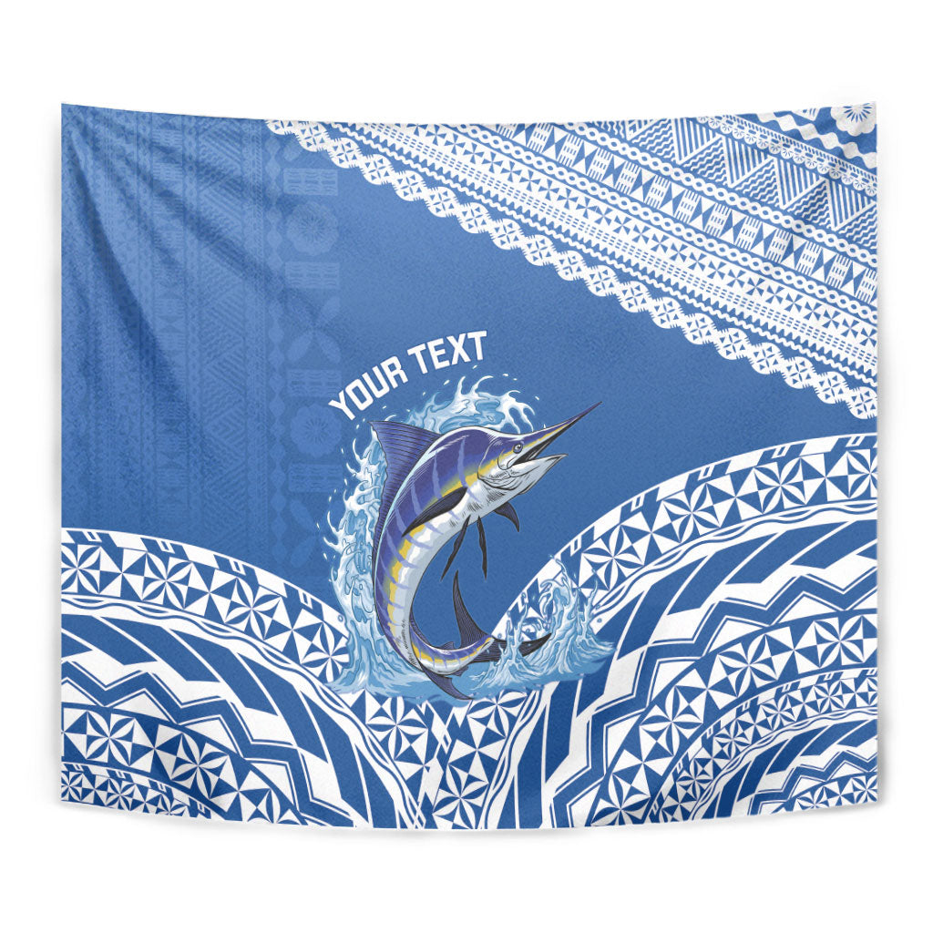 Yasawa Fiji 2026 Rugby Custom Tapestry Marlin Fijian Tapa Pattern LT14 - Polynesian Pride