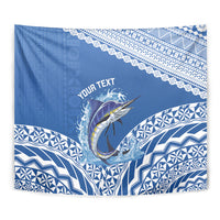 Yasawa Fiji 2026 Rugby Custom Tapestry Marlin Fijian Tapa Pattern LT14 - Polynesian Pride