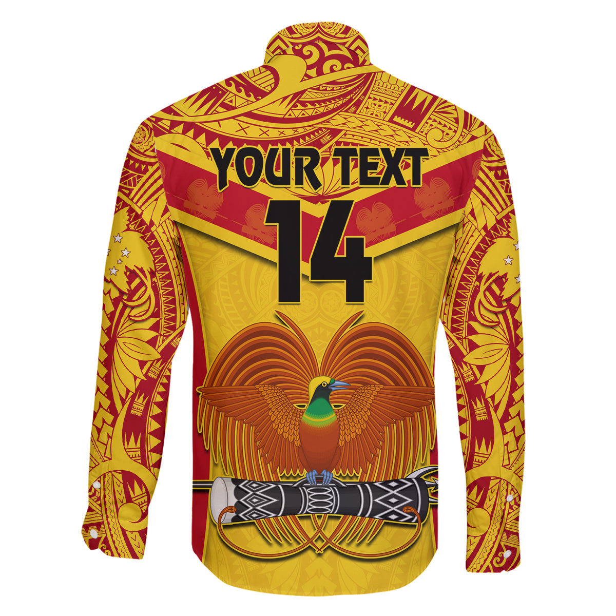 Custom Papua New Guinea Rugby Family Matching Long Sleeve Bodycon Dress and Hawaiian Shirt 2023 Go Kumuls Pacific Dynamic Style LT14 - Polynesian Pride