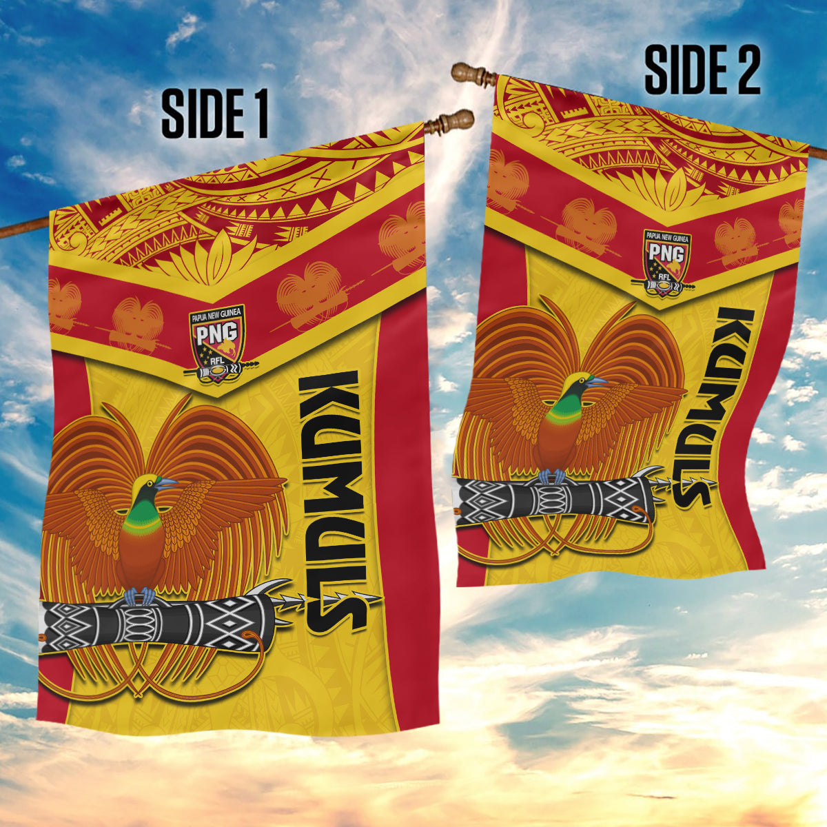 Papua New Guinea Rugby Garden Flag 2023 Go Kumuls Pacific Dynamic Style LT14 - Polynesian Pride